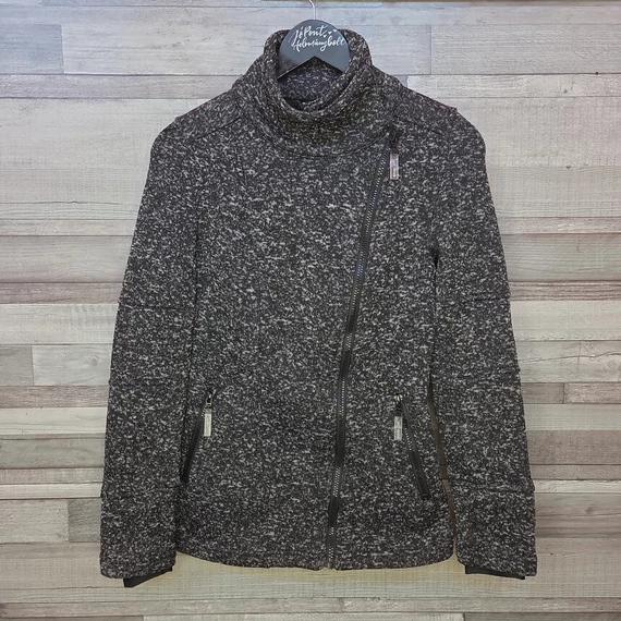 FB Sister sötétszürke kötött hatású női kabát, XS