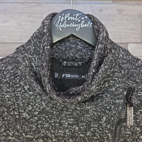 FB Sister sötétszürke kötött hatású női kabát, XS