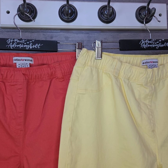 Atlas for Women sárga-narancssárga női halásznadrág szett, XL