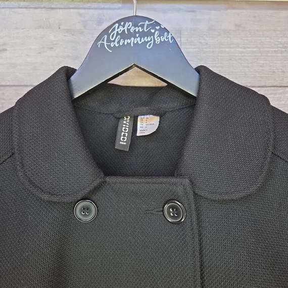 H&M Divided rövid fazonú fekete női blézer, XS
