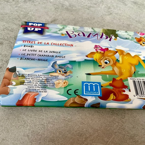 Bambi Pop Up francia nyelvű 3D-s mesekönyv