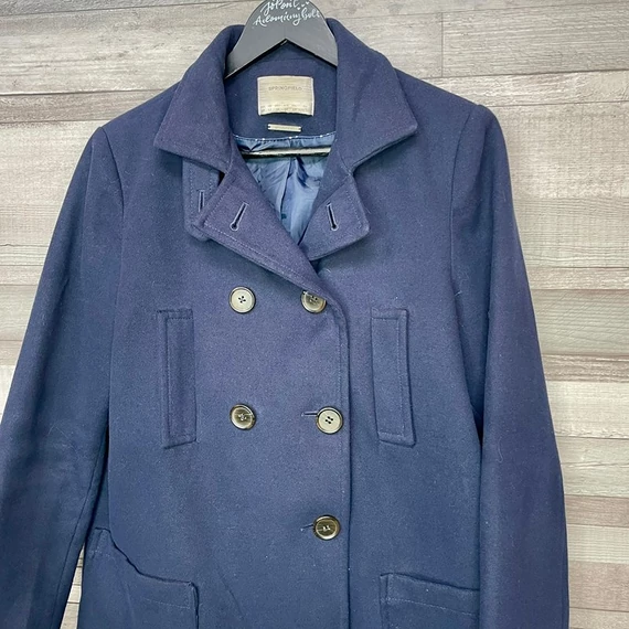 Springfield sötétkék női szövetkabát 40