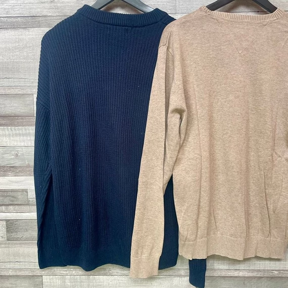 Reserved sötétkék, Tommy Hilfiger bézs férfi pulóver szett M-L