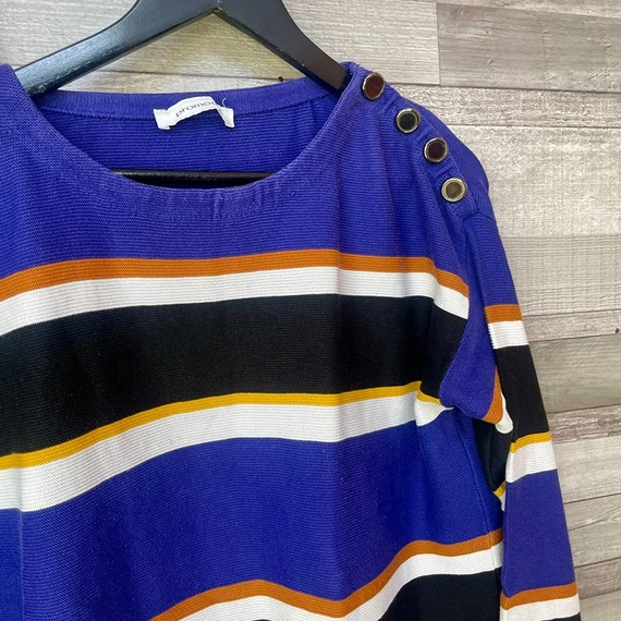 Atlas for Woman zöld nadrág, Promod lila csíkos felső 44-es szett