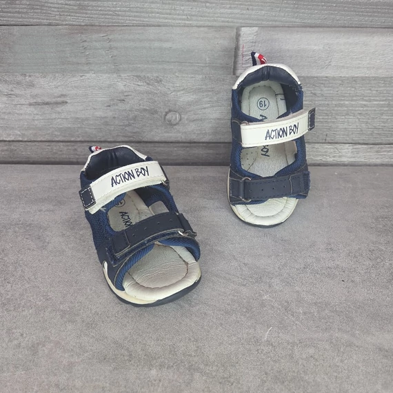 Action Boy sötétkék dinoszauruszos kisfiú szandál, 19
