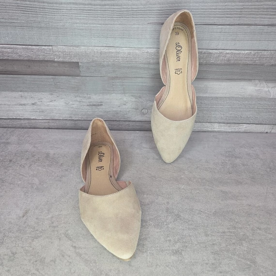 S. Oliver nude lapos talpú női utcai bőr cipő, 39