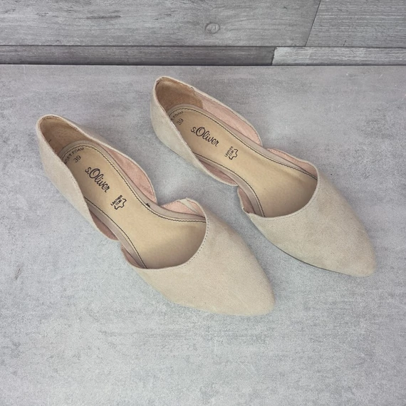 S. Oliver nude lapos talpú női utcai bőr cipő, 39