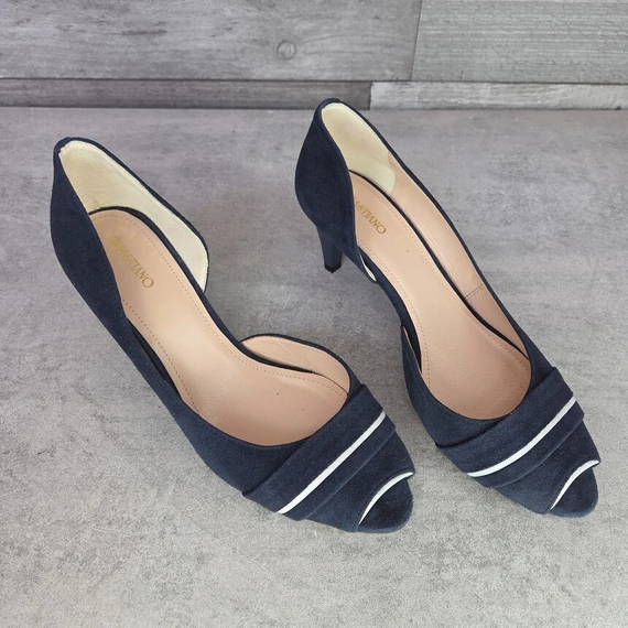 Sebastiano sötétkék női magassarkú szandál, 37