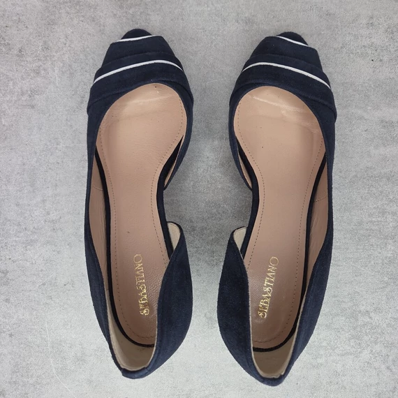 Sebastiano sötétkék női magassarkú szandál, 37