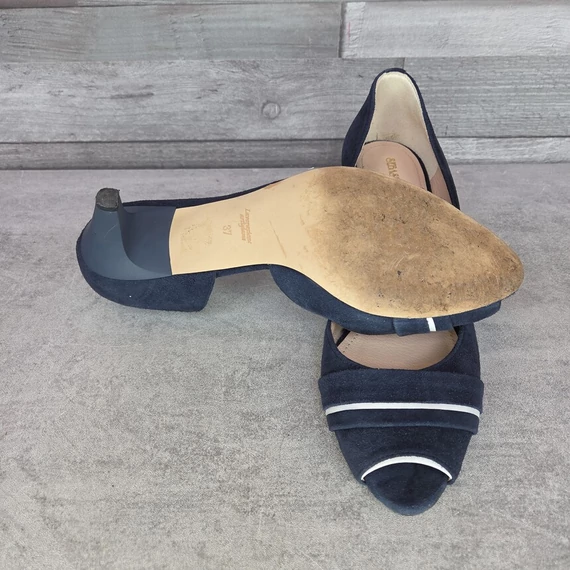 Sebastiano sötétkék női magassarkú szandál, 37