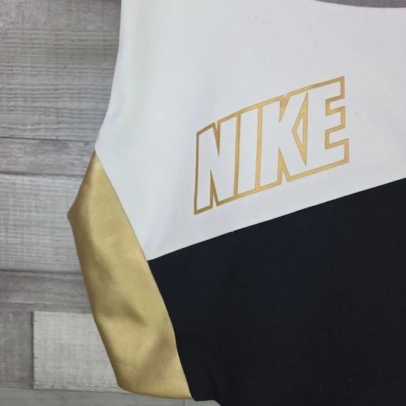 Nike fekete-fehér arany sport melltartó, top, S