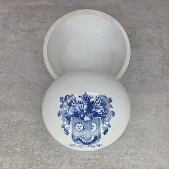 Alföldi porcelán bonbonier Hódmezővásárhely címerrel, felirattal