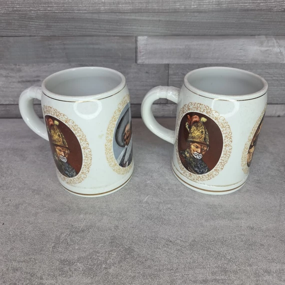 Német porcelán söröskorsó szett