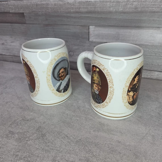 Német porcelán söröskorsó szett