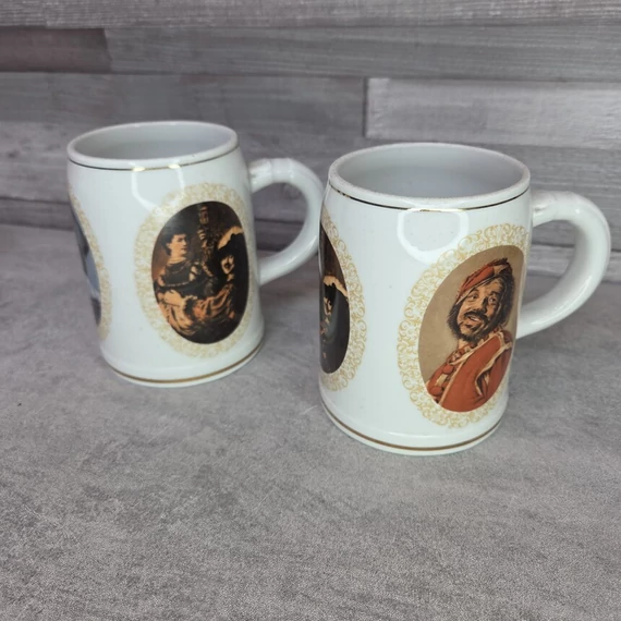 Német porcelán söröskorsó szett