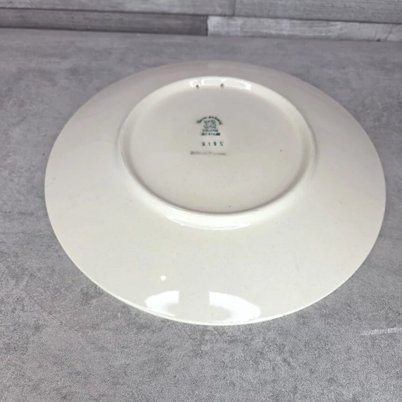 Lengyel Wloclawek kék virágmintás nagyméretű fajansz fali dísztányér