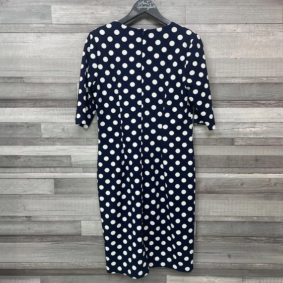 Pola kék-fehér pöttyös alkalmi ruha 42