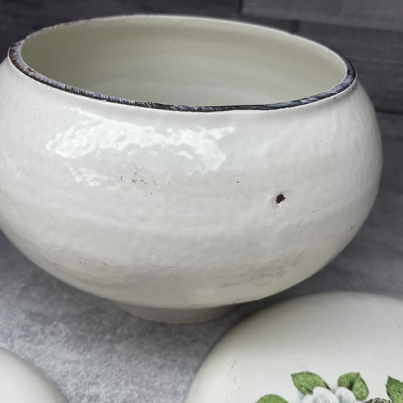 Vintage zomános virágmintás edény szett