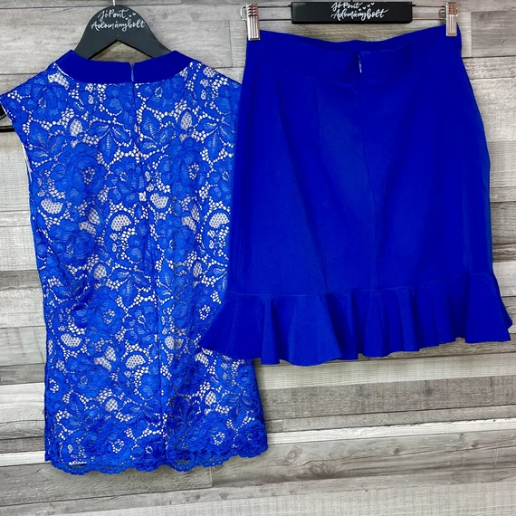 Acception Tóth Sz. Krisztina királykék alkalmi ruha szett S