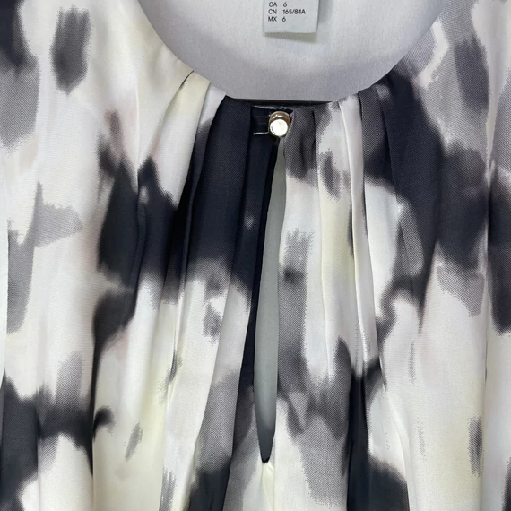 H&M fekete mintás lenge női ruha 36