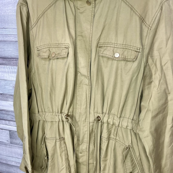 H&M khakizöld női átmeneti kabát 54