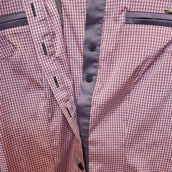 H&M khakizöld laza ing, Rouge kockás rózsaszín blúz 36 szett