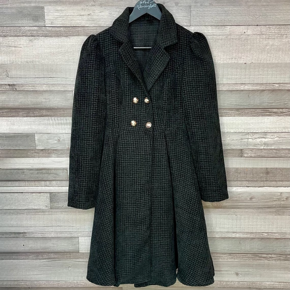 Shein fekete nőies szövetkabát 36