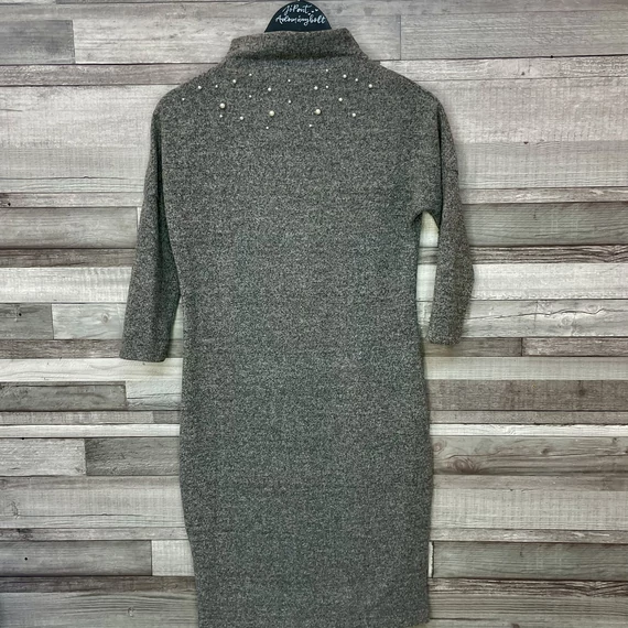 Orsay szürke gyöngyös meleg ruha 34