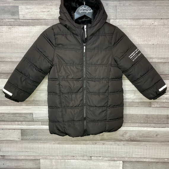 Sinsay fekete bundás gyerek kabát 116