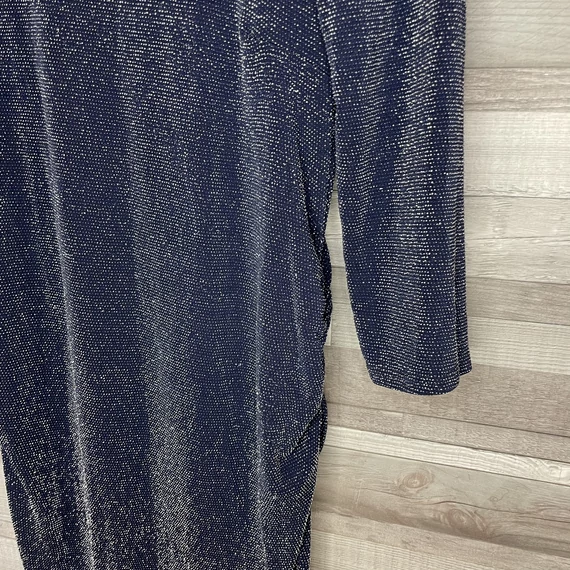 Blooming Marvellous sötétkék ezüst csillogós kismama alkalmi ruha L