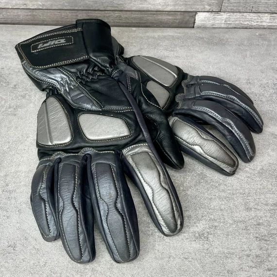 Difi fekete bőr motoros kesztyű XL