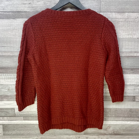 Next téglaszínű kötött női pulóver zsebekkel 38