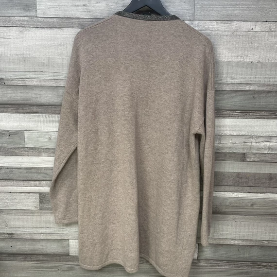 S.Oliver Black Label világosbarna díszes kardigán 46