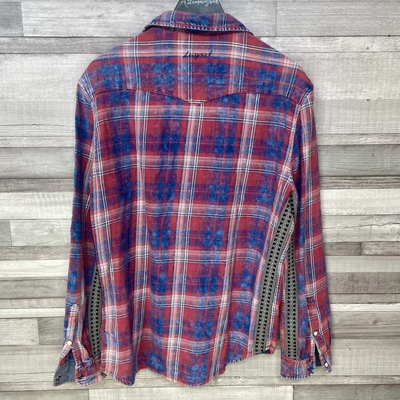 Desigual Man Regular kék-piros kockás ing M-L