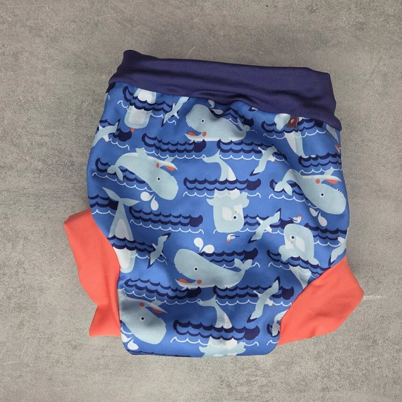 Pop-in bálna mintás kisfiú úszópelenka, XL