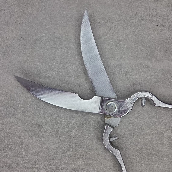 Vintage rozsdamentes acél hús- és csontvágó konyhai csirkeolló