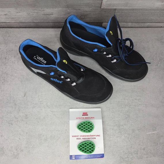 Atlas fekete férfi munkavédelmi cipő, 43