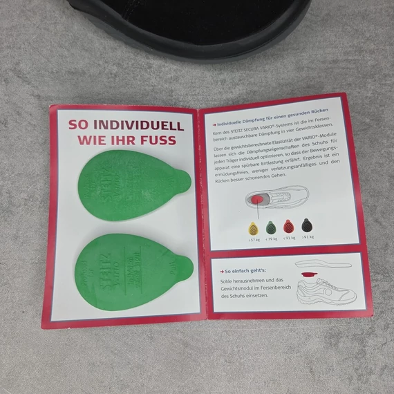 Atlas fekete férfi munkavédelmi cipő, 43