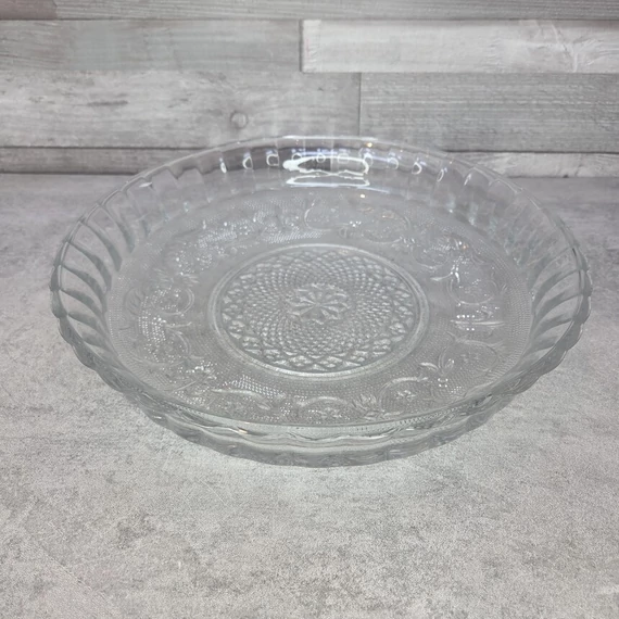 Vintage nagyméretű üveg kínáló tál