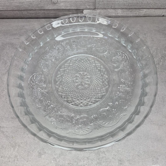 Vintage nagyméretű üveg kínáló tál