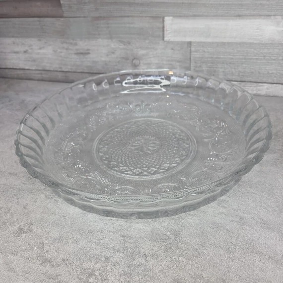 Vintage nagyméretű üveg kínáló tál
