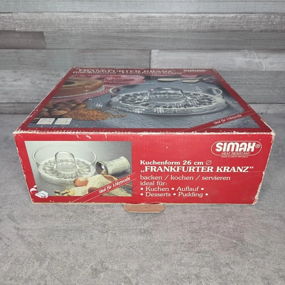 Frankfurter Kranz desszertkészítő üvegtál