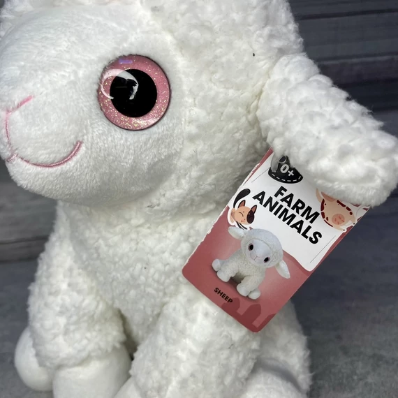 Farm Animals fehér bárány plüss játék