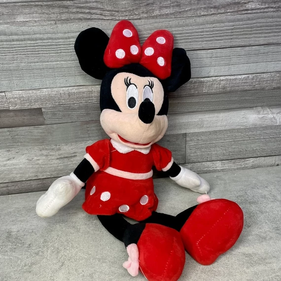Disney Minnie Mouse piros ruhás plüss egér játék