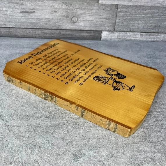 Fa Sörivó Tízparancsolata fali kép