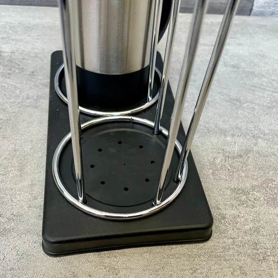 Rozsdamentes acél kávés-teás készlet állvánnyal