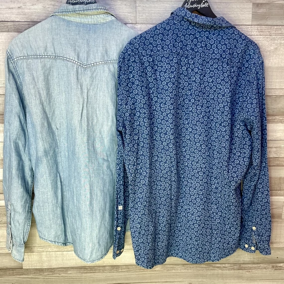 Pepe Jeans farmer, sötétkék mintás ing szett XL