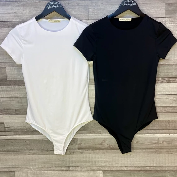 Pull&Bear fekete, fehér női body szett M