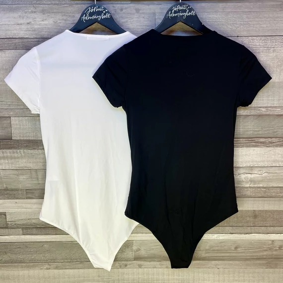 Pull&Bear fekete, fehér női body szett M