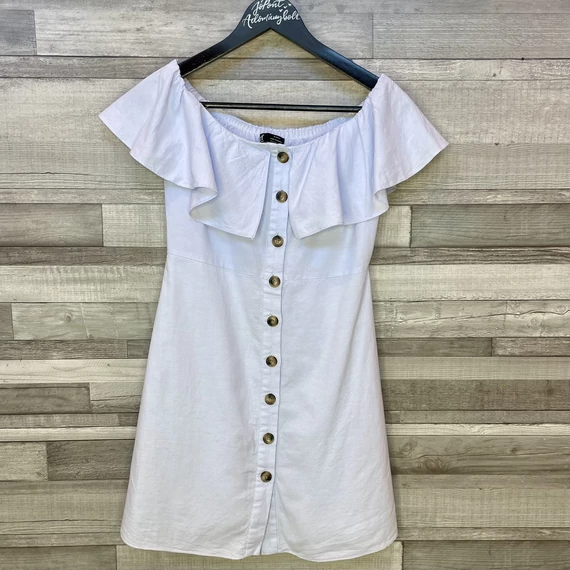 Zara Trafaluc világoskék fodros nyári ruha S